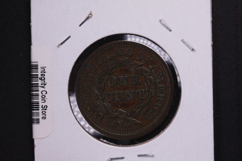 1853 Large Cent, Affordable Early Date Copper Cent. Available on-line Only.