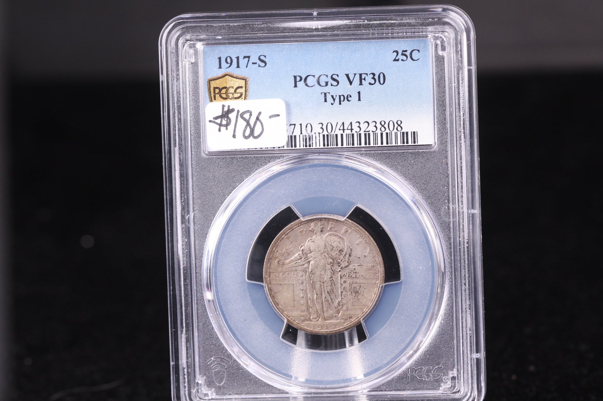1917-S Standing Liberty Quarter, Type-1, PCGS VF-30. #0980
