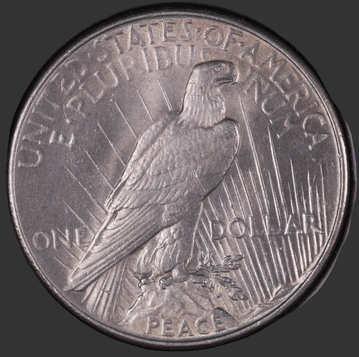 1935 Peace Silver Dollar, Mint State, Uncirculated Coin, Store #DR007