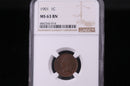 1901 Indian Head Cents. Choice Rich Brown. NGC Graded MS63.