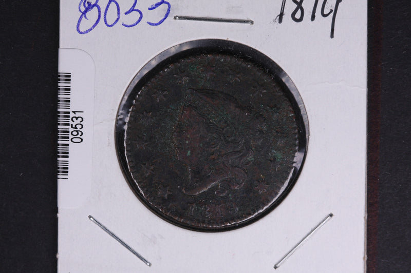 1819 Liberty Head Large Cent.  Affordable Collectible Coin. Store