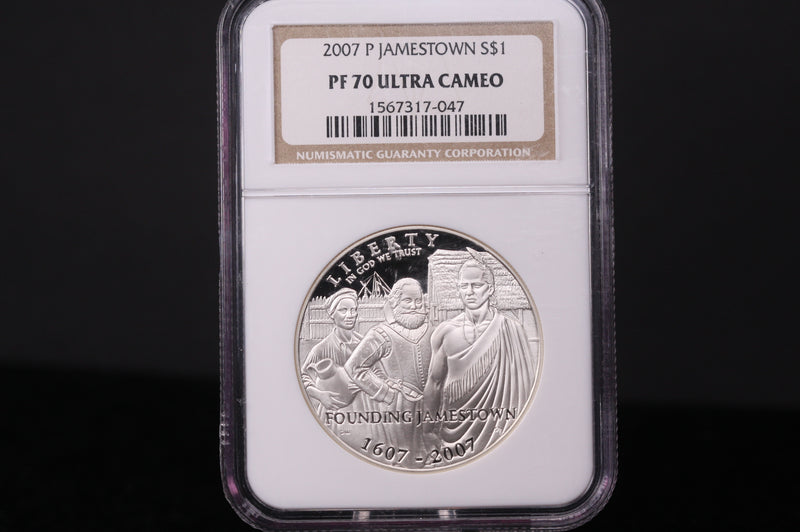 2007-P Jamestown Commemorative. Silver $1. NGC PF-70 Ultra Cameo