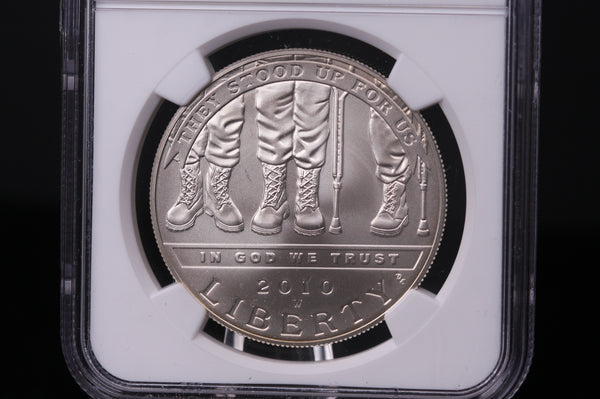 2010-W Disabled Veterans Commemorative. Silver $1. NGC MS-70.  Store #03389