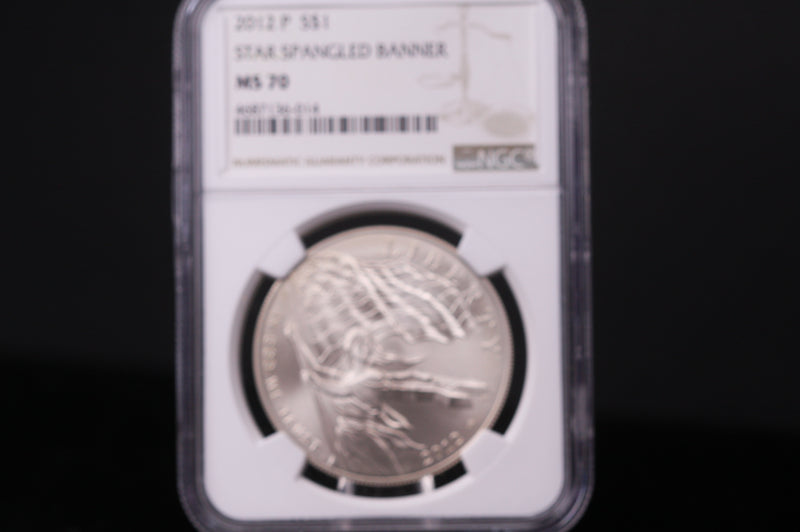 2012-P Star Spangled Banner Commemorative. Silver $1.  NGC MS-70.  Store