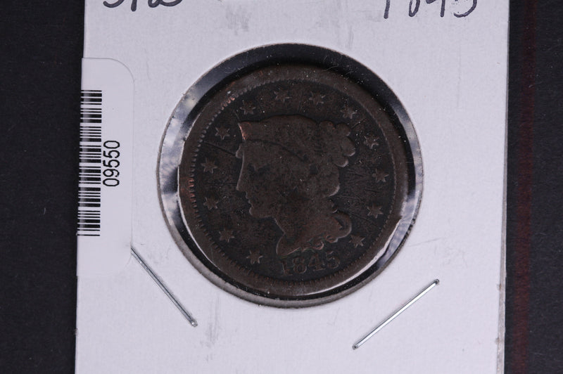 1845 Liberty Head Large Cent.  Affordable Collectible Coin. Store