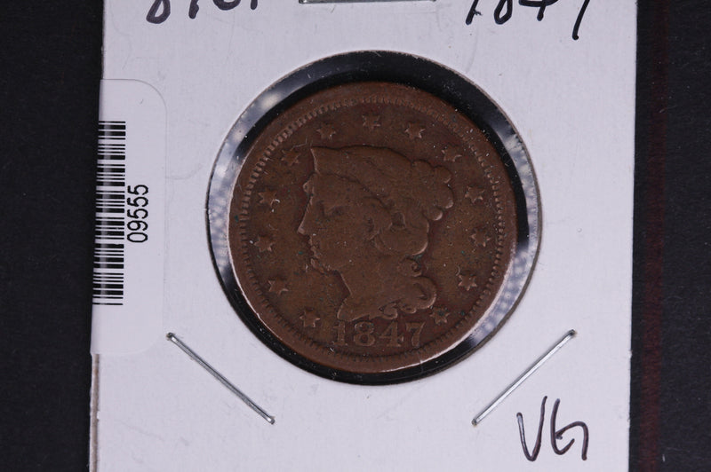 1847 Liberty Head Large Cent.  Affordable Collectible Coin. Store