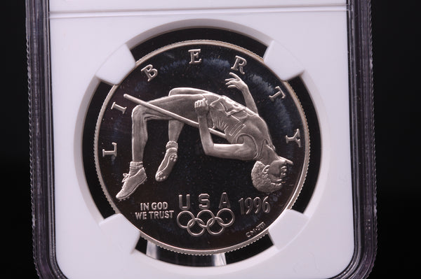 1996-P Olympics-High Jump Commemorative. Silver $1. NGC PF-68 Ultra Cameo. #03374