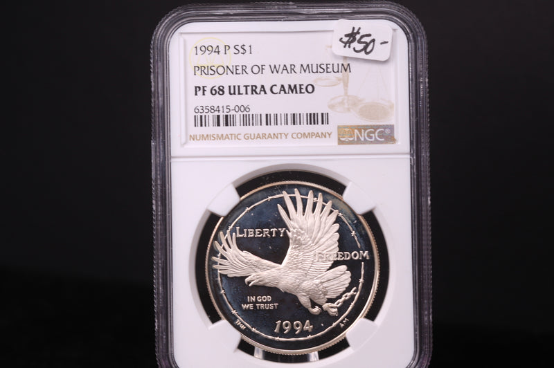 1994-P Prisoner of War Museum Commemorative. Silver $1. NGC PF68 Ult Cameo