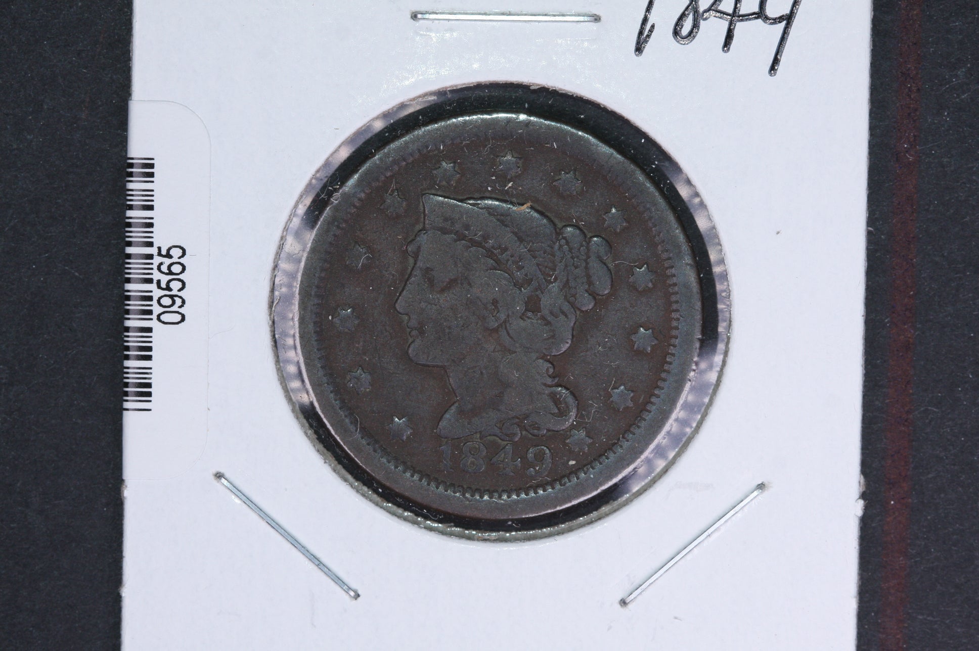 1849 Liberty Head Large Cent.  Affordable Collectible Coin. Store # 09565