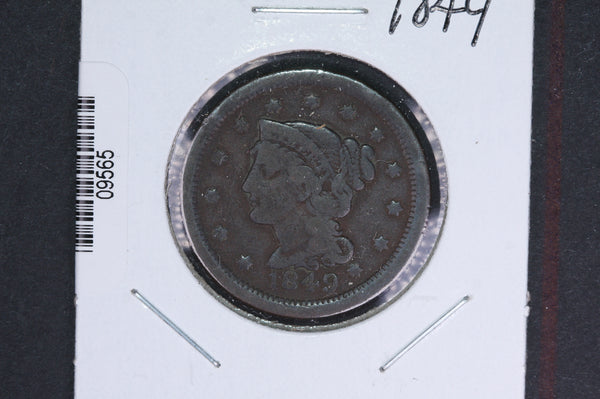 1849 Liberty Head Large Cent.  Affordable Collectible Coin. Store # 09565