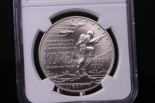 1991-D Korean War Commemorative.  Silver $1. NGC MS-69  Store #03371