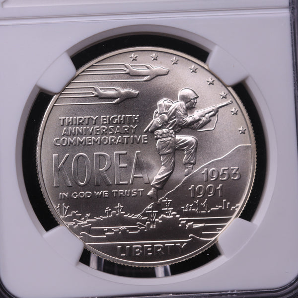 1991-D $1 Korean War Commemorative, NGC MS-69, Store #03371