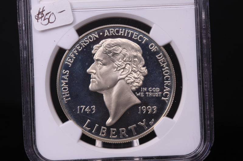 1993-S Jefferson Commemorative.  Silver $1.  NGC PF-69 Ultra Cameo.  Store