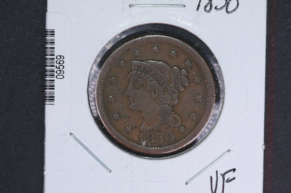 1850 Liberty Head Large Cent.  Affordable Collectible Coin. Store # 09569