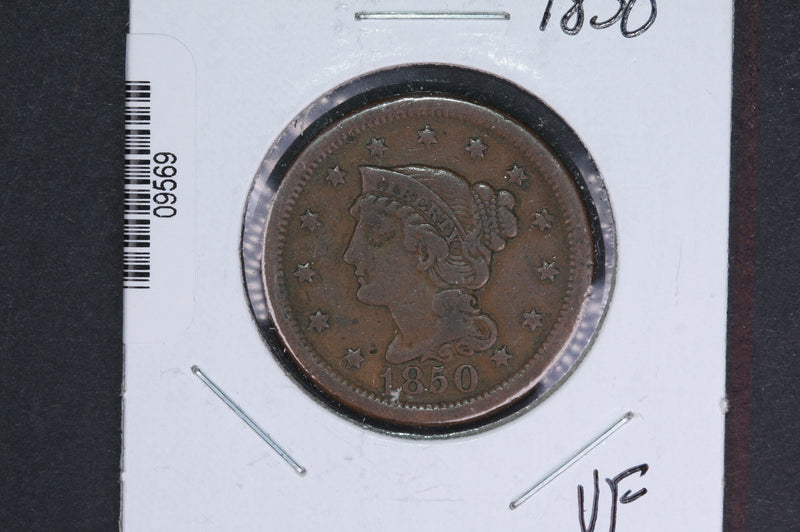 1850 Liberty Head Large Cent.  Affordable Collectible Coin. Store