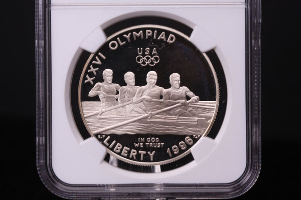 1996-P Olympics - Rowing - Commemorative.  Silver $1. NGC PF-69 Ultra Cameo.  #03382