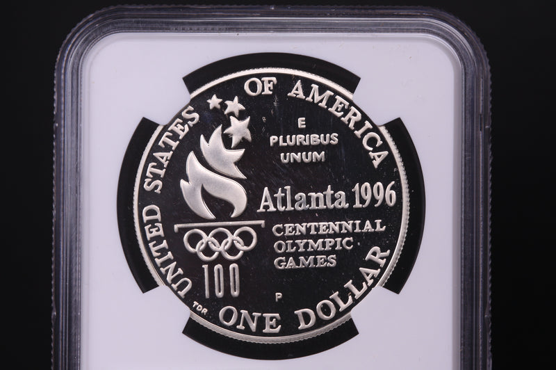 1996-P Olympics - Tennis - Commemorative.  Silver $1.  NGC PF-68 Ultra Cameo.