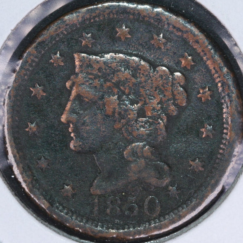 1850 Liberty Head Large Cent, Good Circulated Coin, Store # 09574