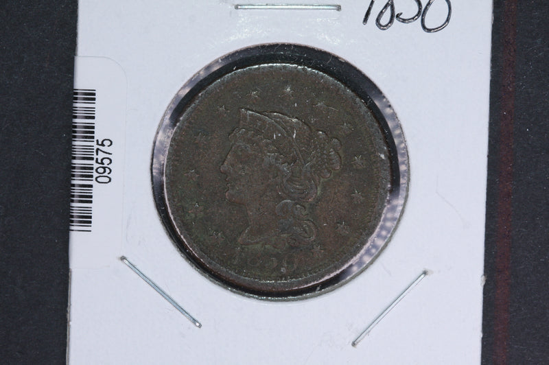 1850 Liberty Head Large Cent.  Affordable Collectible Coin. Store