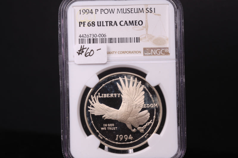 1994-P Prisoner of War Museum Commem. Silver $1. NGC PF-68 Ultra Cameo