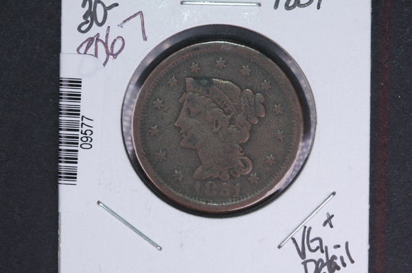 1851 Liberty Head Large Cent.  Affordable Collectible Coin. Store # 09577