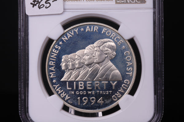 1994-P Women Veterans Commemorative. Silver $1. NGC PF68 Ultra Cameo #03377