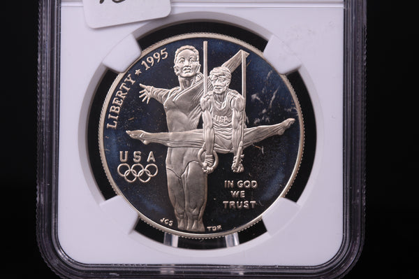 1995-P Olympics-Gymnastics Commemorative. Silver $1. NGC PF-68 Ultra Cameo. #03375