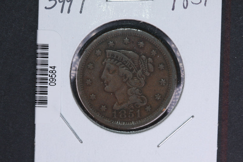 1851 Liberty Head Large Cent.  Affordable Collectible Coin. Store