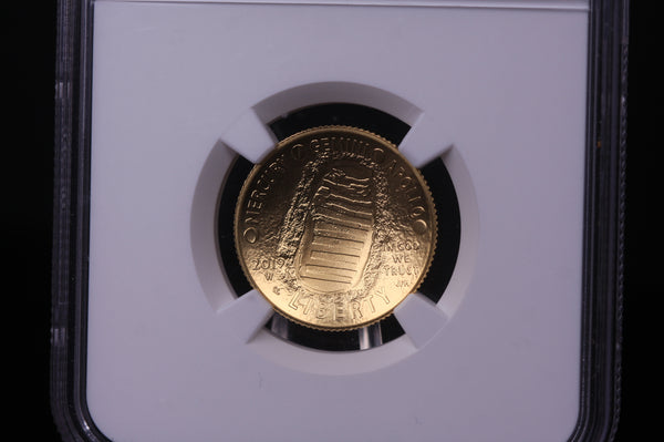2019-W $5 Gold Commemorative.  Apollo 11 50th Anniversary. Store #03409