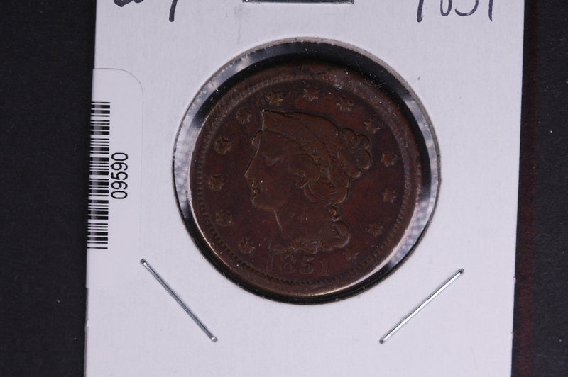 1851 Liberty Head Large Cent.  Affordable Collectible Coin. Store