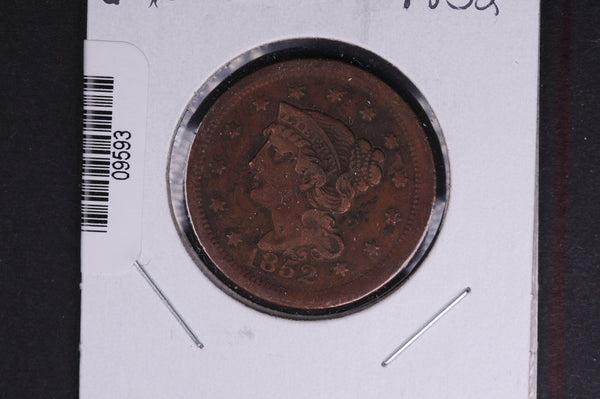 1852 Liberty Head Large Cent.  Affordable Collectible Coin. Store # 09593