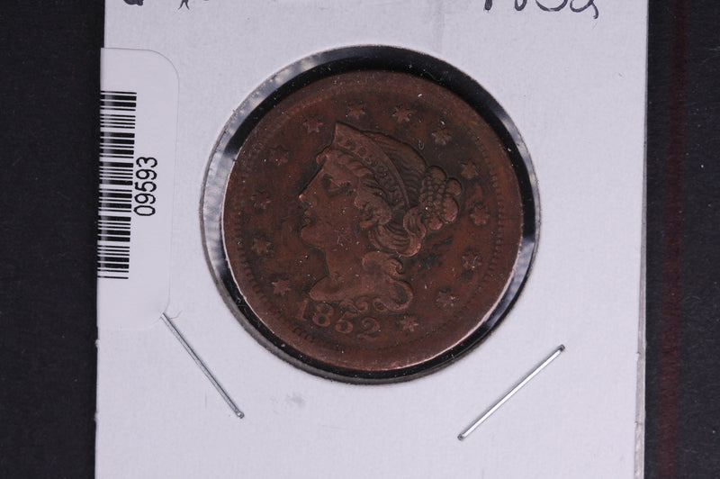 1852 Liberty Head Large Cent.  Affordable Collectible Coin. Store