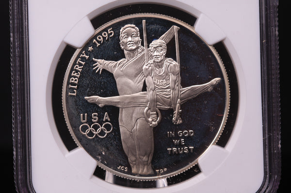 1995-P Olympics-Gymnastics Commemorative. Silver $1. NGC PF-68 Ultra Cameo. #03415