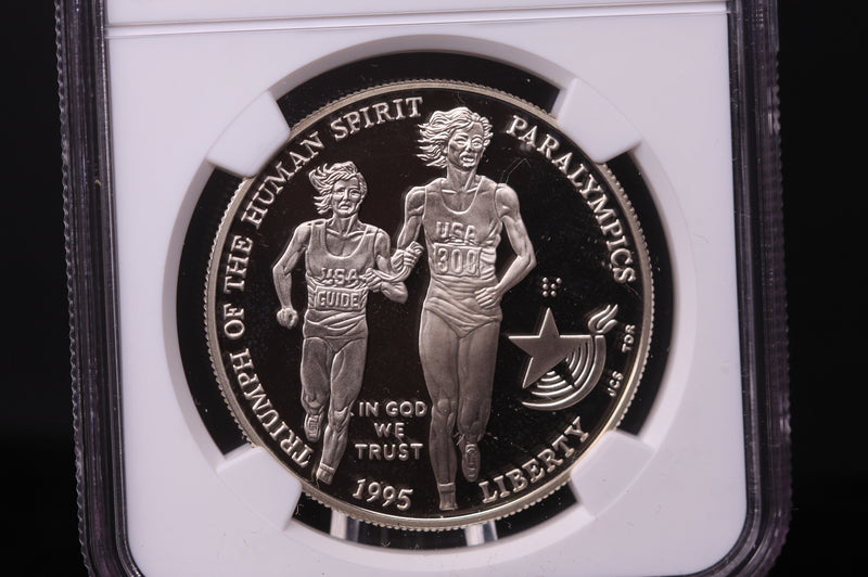 1995-P Olympics-Paralympics Commemorative. Silver $1. NGC PF-69 Ult Cameo.