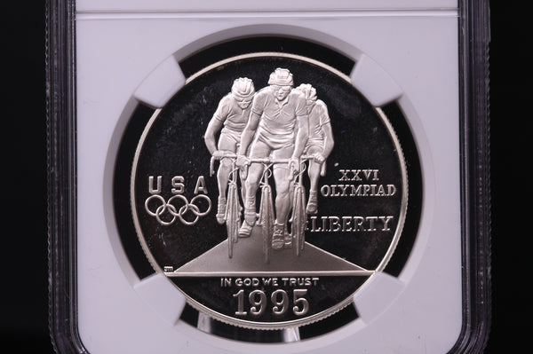1995-P Olympics-Cycling Commemorative. Silver $1. NGC PF-68 Ultra Cameo. #03419