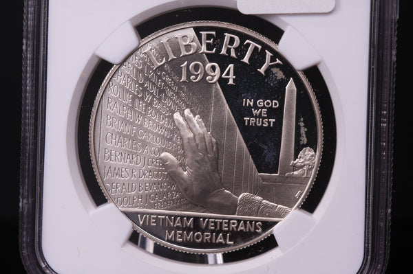 1994-P Vietnam Veterans Commemorative. Silver $1. NGC PF68 Ultra Cameo #03420