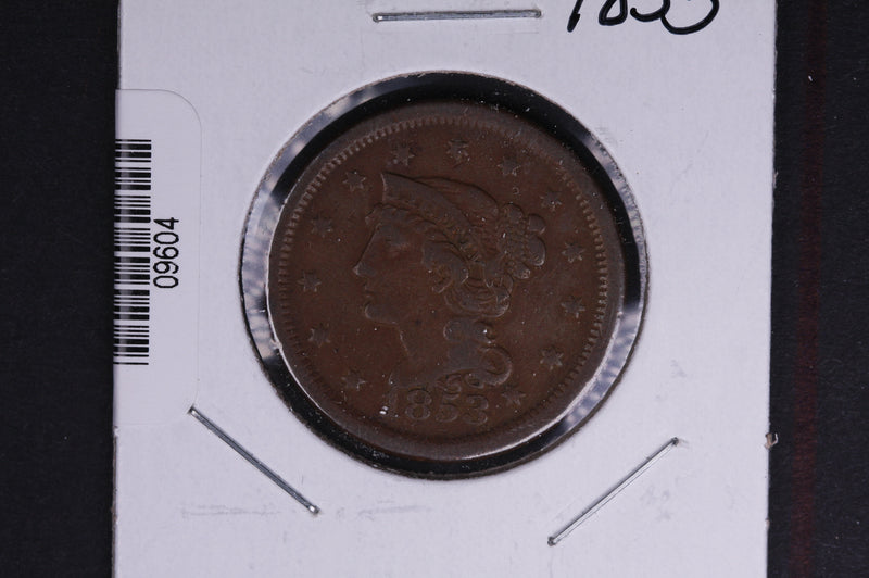 1853 Liberty Head Large Cent.  Affordable Collectible Coin. Store