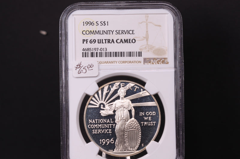 1996-S Community Service Commemorative.  Silver $1.  NGC PF-69 Ultra Cameo.