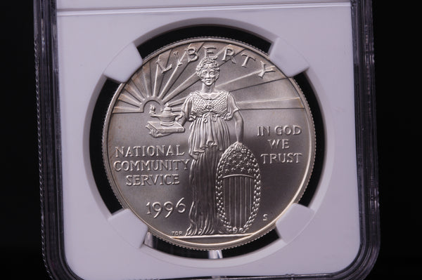 1996-S Community Service Commemorative.  Silver $1.  NGC MS-69. Store #03425