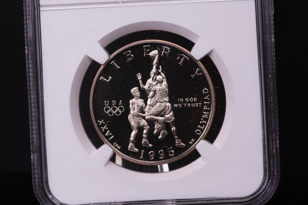 1995-S Olympics-Basketball Commem. Silver Half Dollar. NGC PF-69 Ultra Cameo #03429