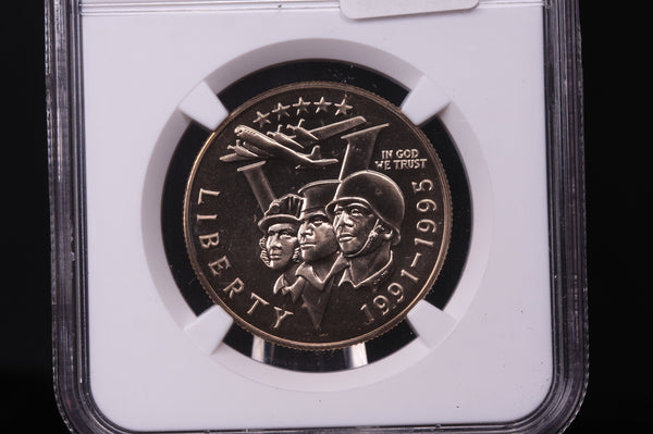 1991-1995-P W.W. II Commemorative. Silver Half Dollar. NGC MS-70  Store #03433