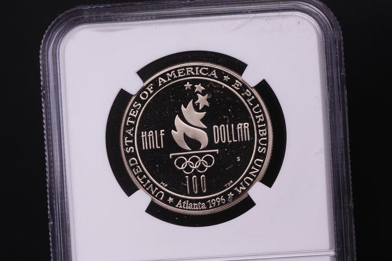 1996-S Olympics-Swimming Commem. Silver Half Dollar. NGC PF-69 Ultra Cameo