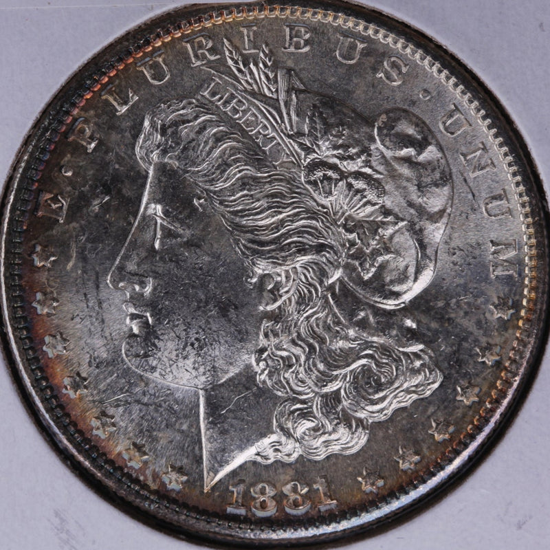 1881-S Morgan Silver Dollar, Mint State Uncirculated Coin, Store