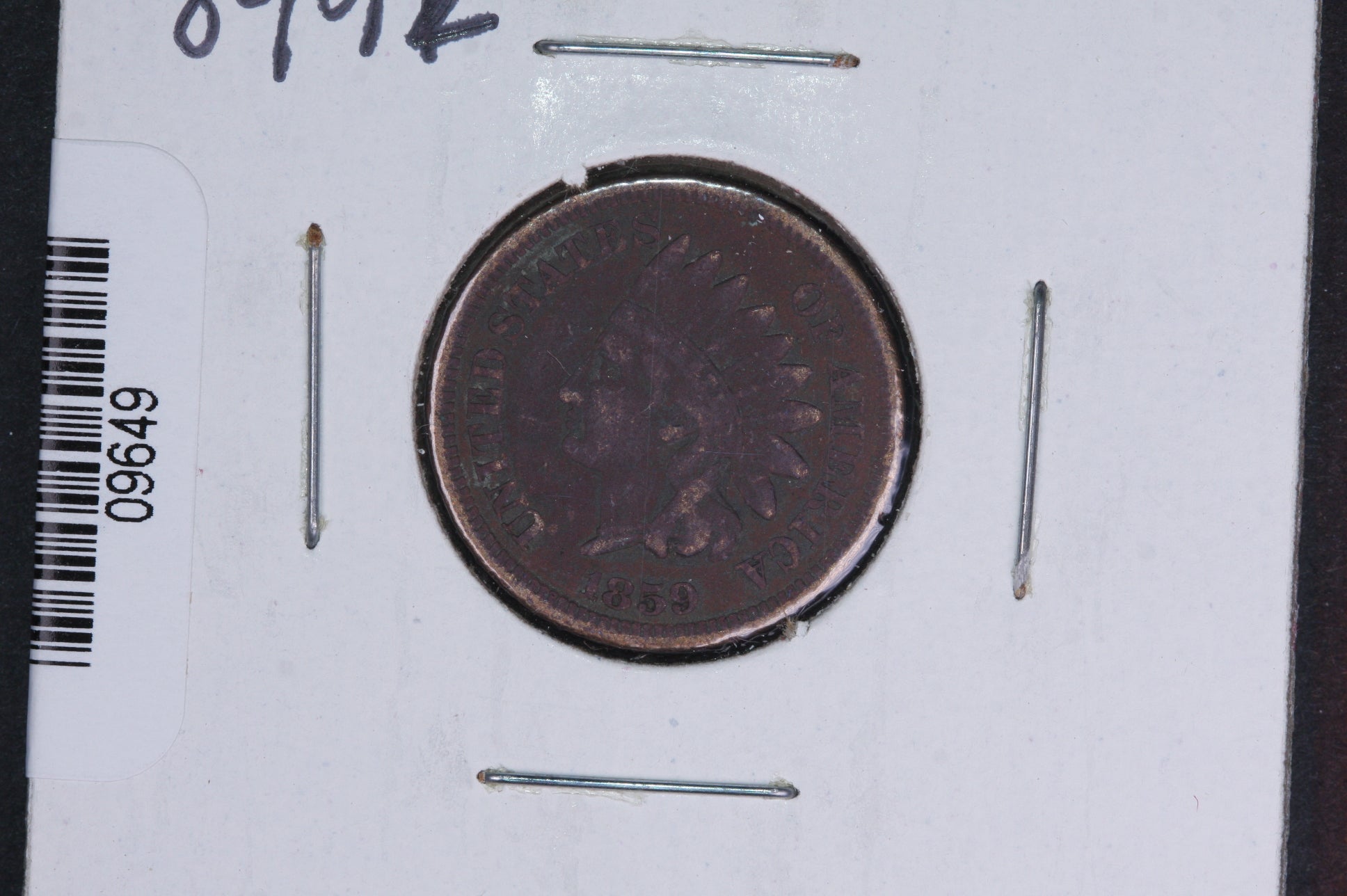 1859 Indian Head Small Cent.  Affordable Collectible Coin. Store # 09649
