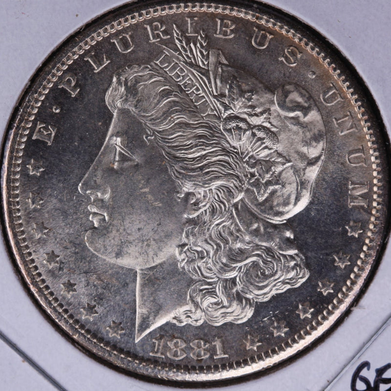 1881-S Morgan Silver Dollar, Gem Mint State Uncirculated Coin, Store
