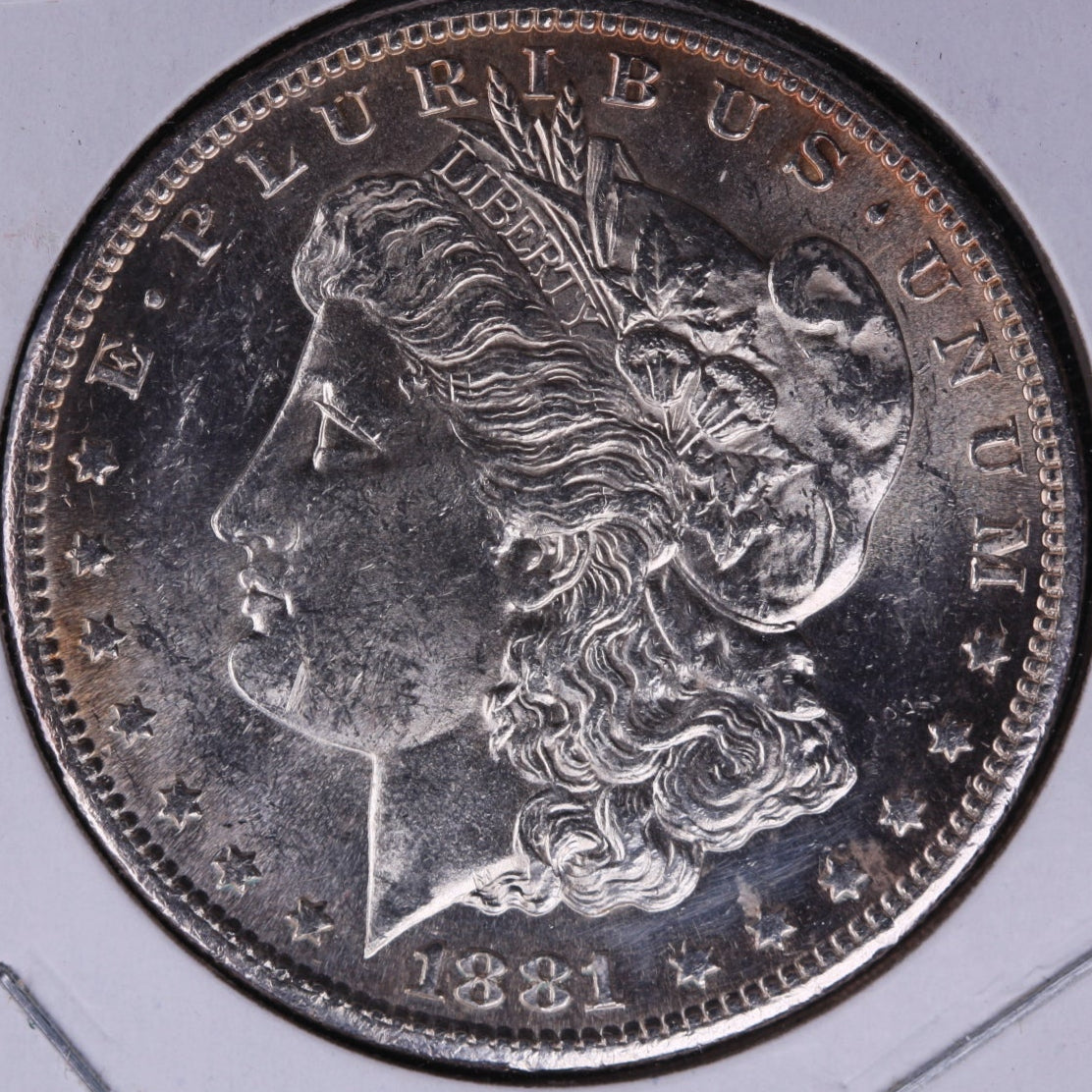 1881-S Morgan Silver Dollar, Mint State Uncirculated Coin, Store #DR0204