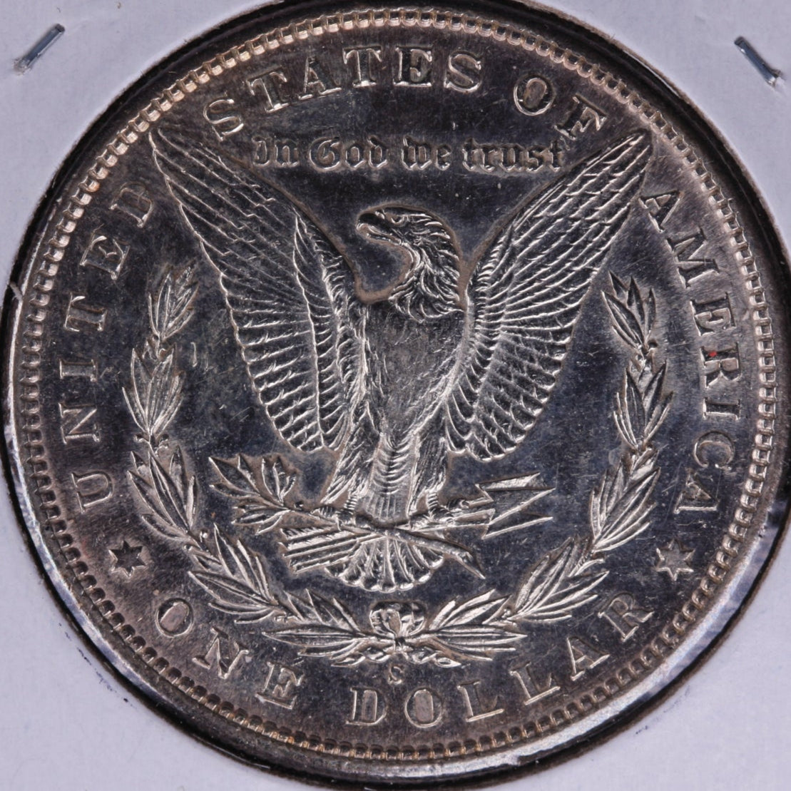 1881-S Morgan Silver Dollar, OLD CLEANING, Uncirculated Coin, Store #DR0207