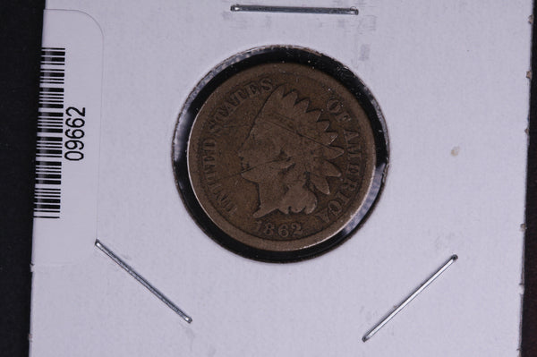1862 Indian Head Small Cent.  Affordable Collectible Coin. Store # 09662