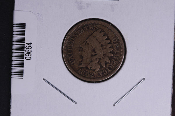 1862 Indian Head Small Cent.  Affordable Collectible Coin. Store # 09664