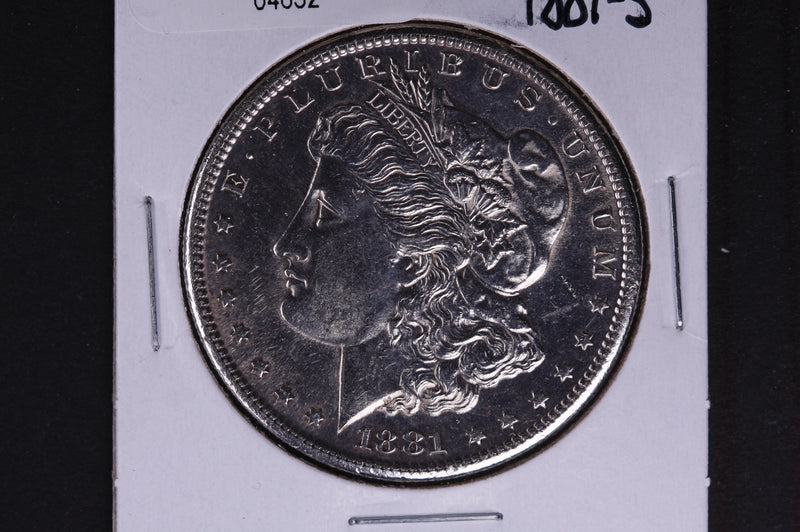 1881-S Morgan Silver Dollar, Un-Circulated condition. Has been cleaned/polished